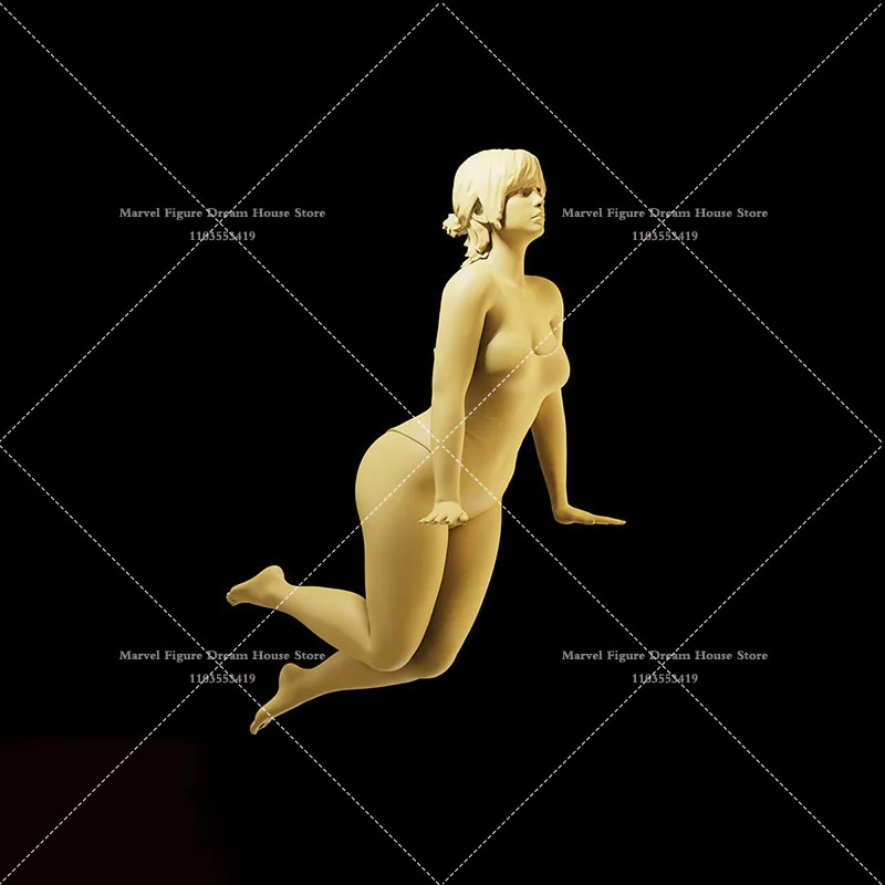 Multiple Postures 1/64 1/43 1/35 Scale Miniature Scene Doll White Model Un-panited Pool Character Action Figure Prop