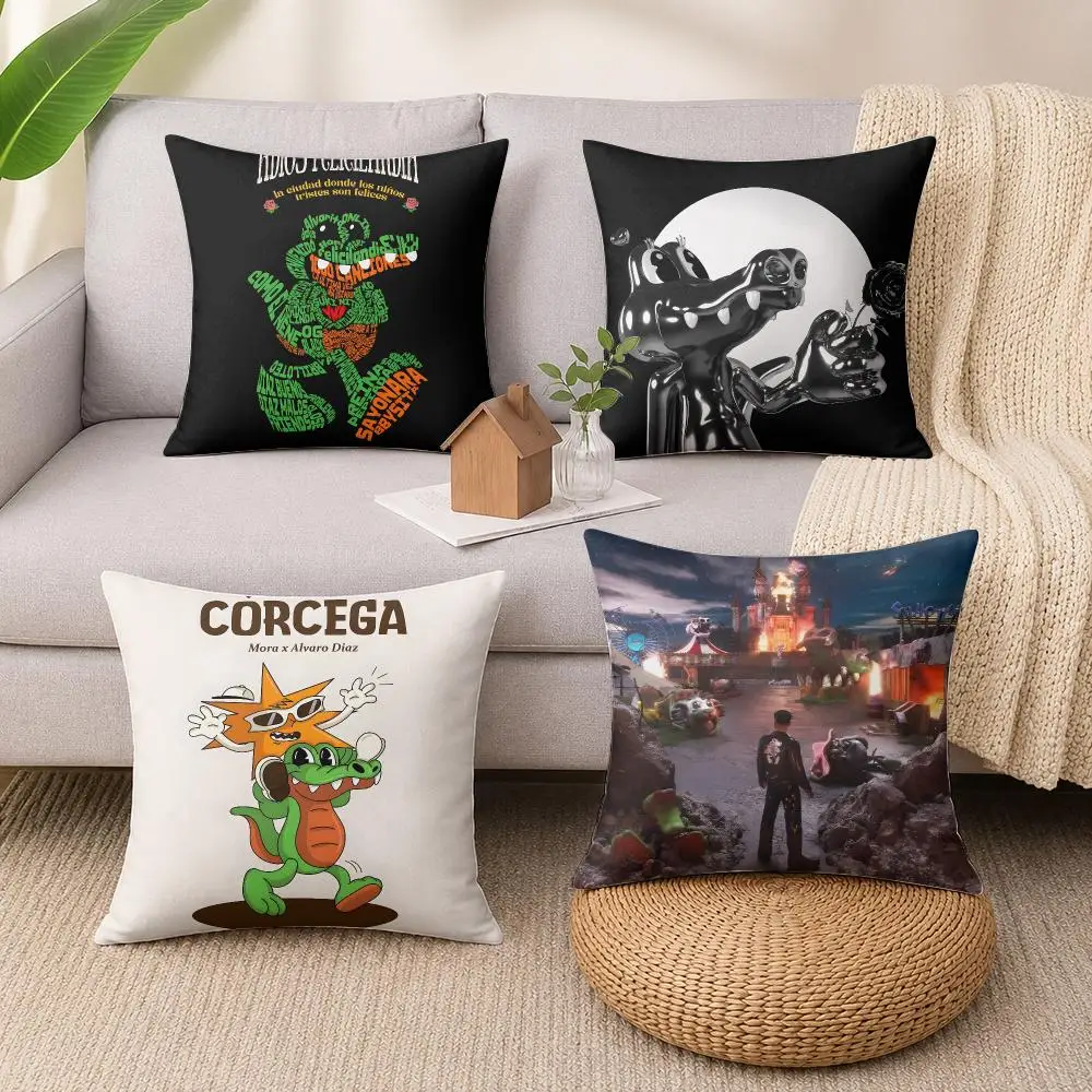 Singer Rapper A-Alvaro Diaz Cushion Cover Wrinkle-Resistant Short Plush Cushion Covers Breathable Machine-Washable