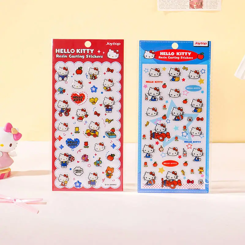 

Kawaii Hello Kitty рельефные наклейки креативные периферийные устройства мультяшный чехол для телефона украшения студенческие награды наклейки подарки на день рождения для девочек