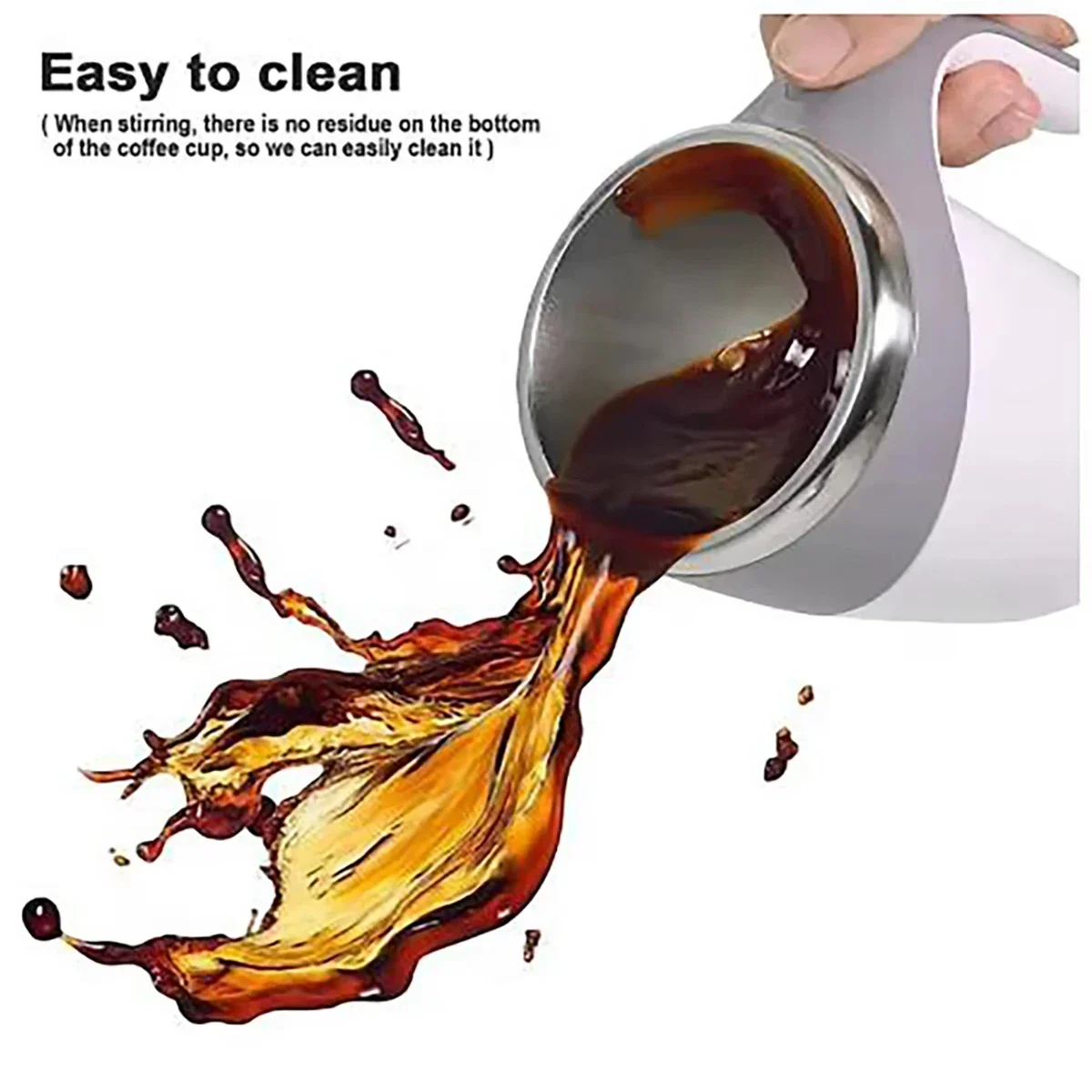 Automatischer Rührbecher, multifunktionaler elektrischer Kaffeebecher, rotierender Magnetbecher, Edelstahlbecher, Milchbecher, Becher,