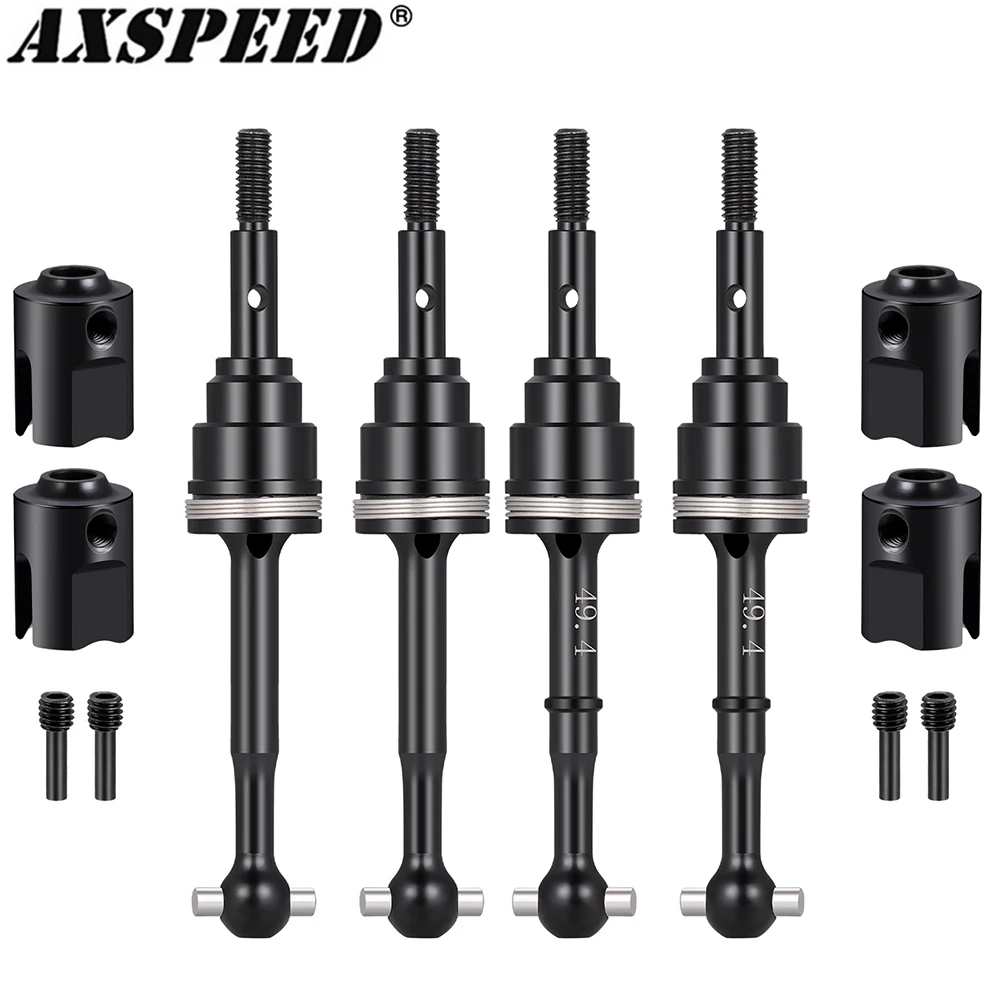 AXSPEED Steel CVD Front Rear Drive Shaft and Diff Cup for 1/16 T-raxxas Mini Slash Upgrade Parts