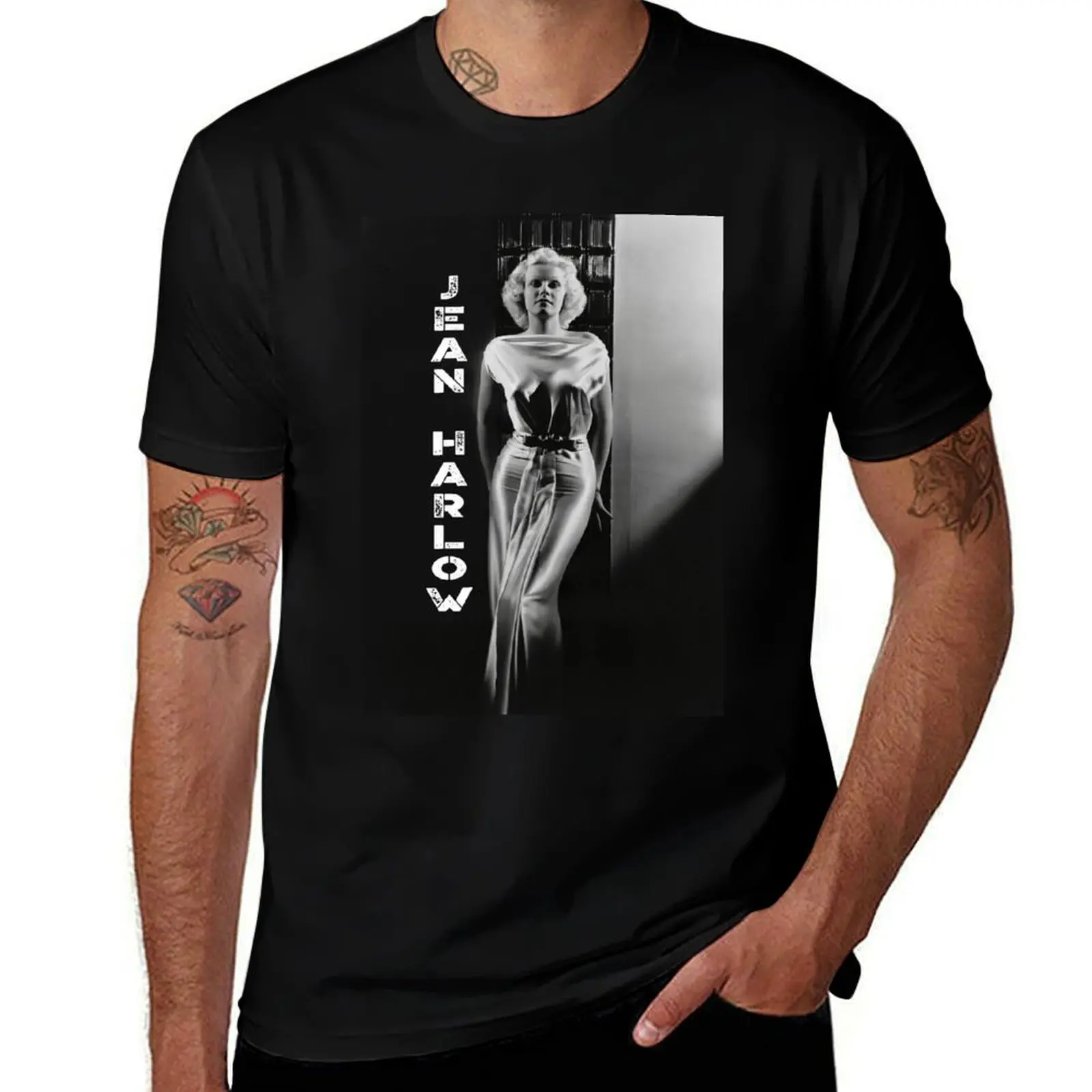 Jean Harlow T-Shirt Abstract Pattern Print Top T-Shirt