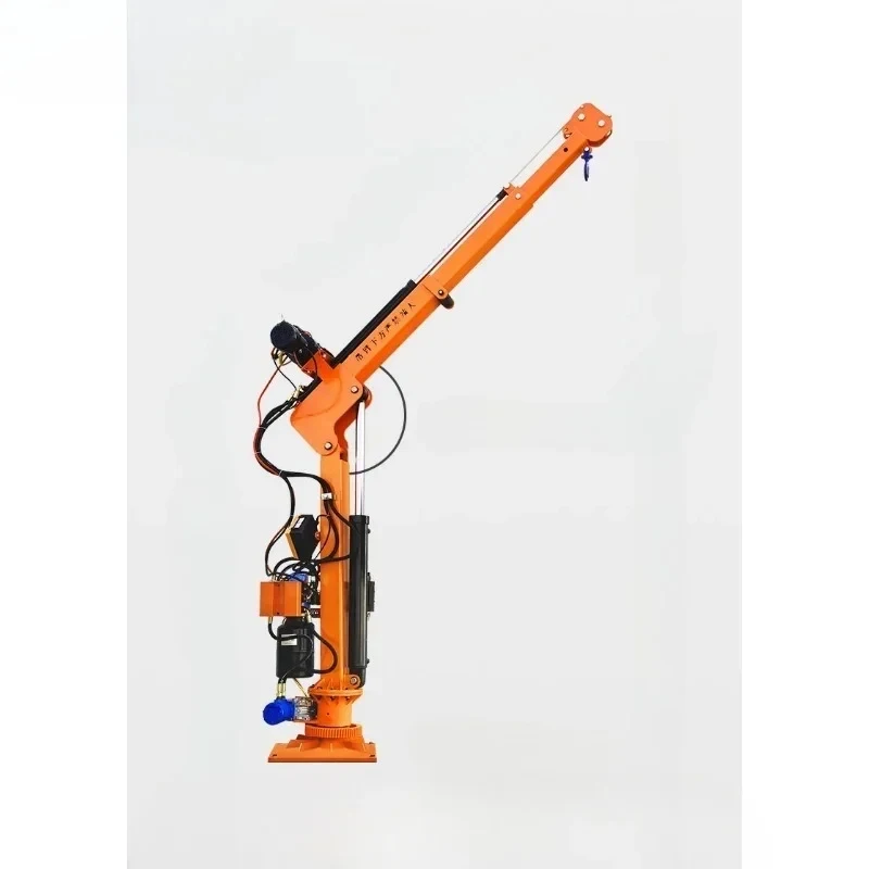 high quality Fully V hydraulic mobile small vehicle mounted crane winch remote control lift
