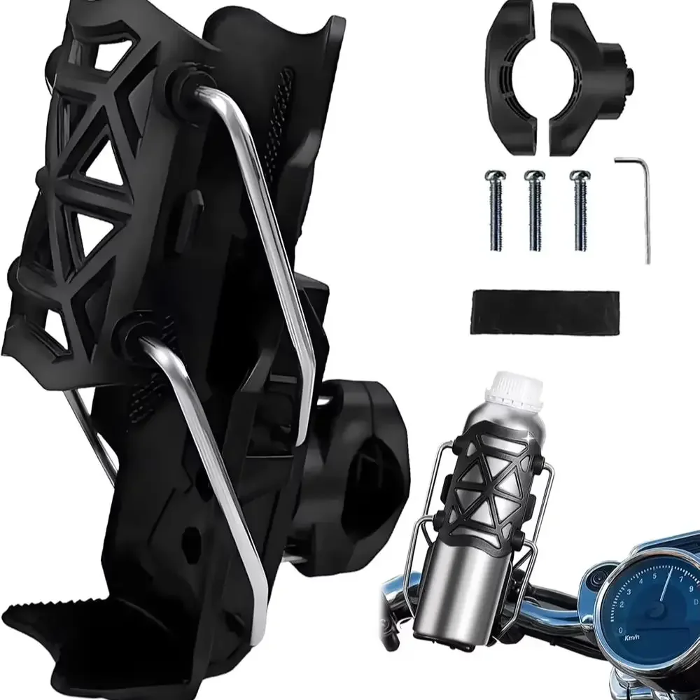 360° Adjustable Handlebar Cup Holder - Water Bottle Mount for Bike, Motorcycle, MTB & Road Cycling (2025 New)