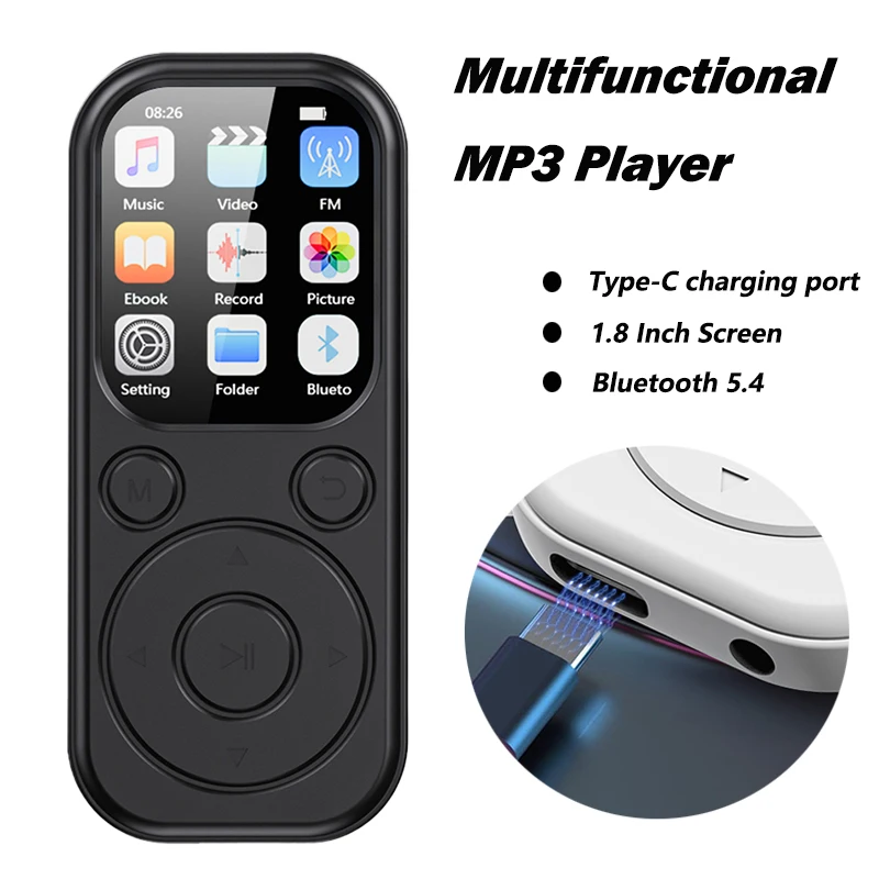 MP3 Player Hi-Fi Digital Audio Lossless DSD Music Player 1.8 Inch High Definition Touch Screen Supports Up To 128GB Memory Card