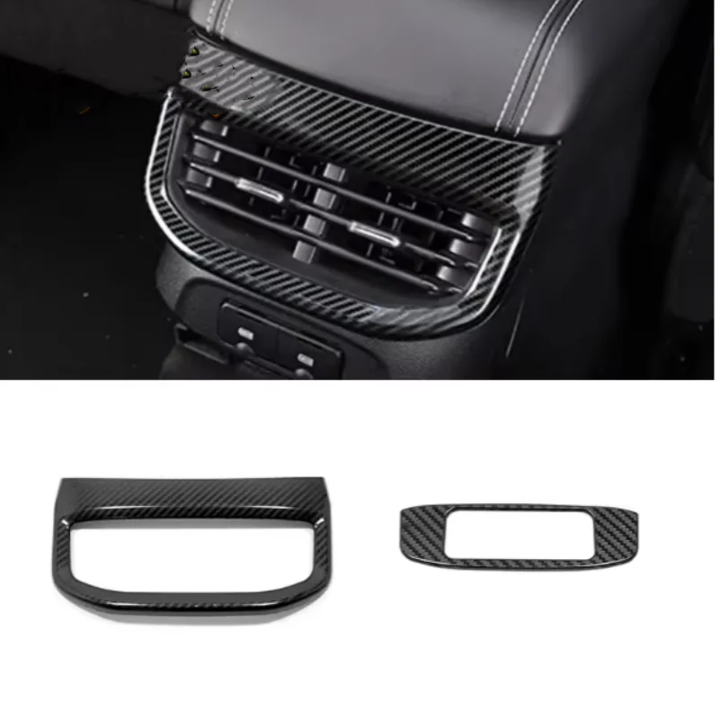 

For Haval H6 3rd Gen 2020-2022 Stainless steel Car Rear air conditioner vent/USB charging decorative frame sticker interior acce