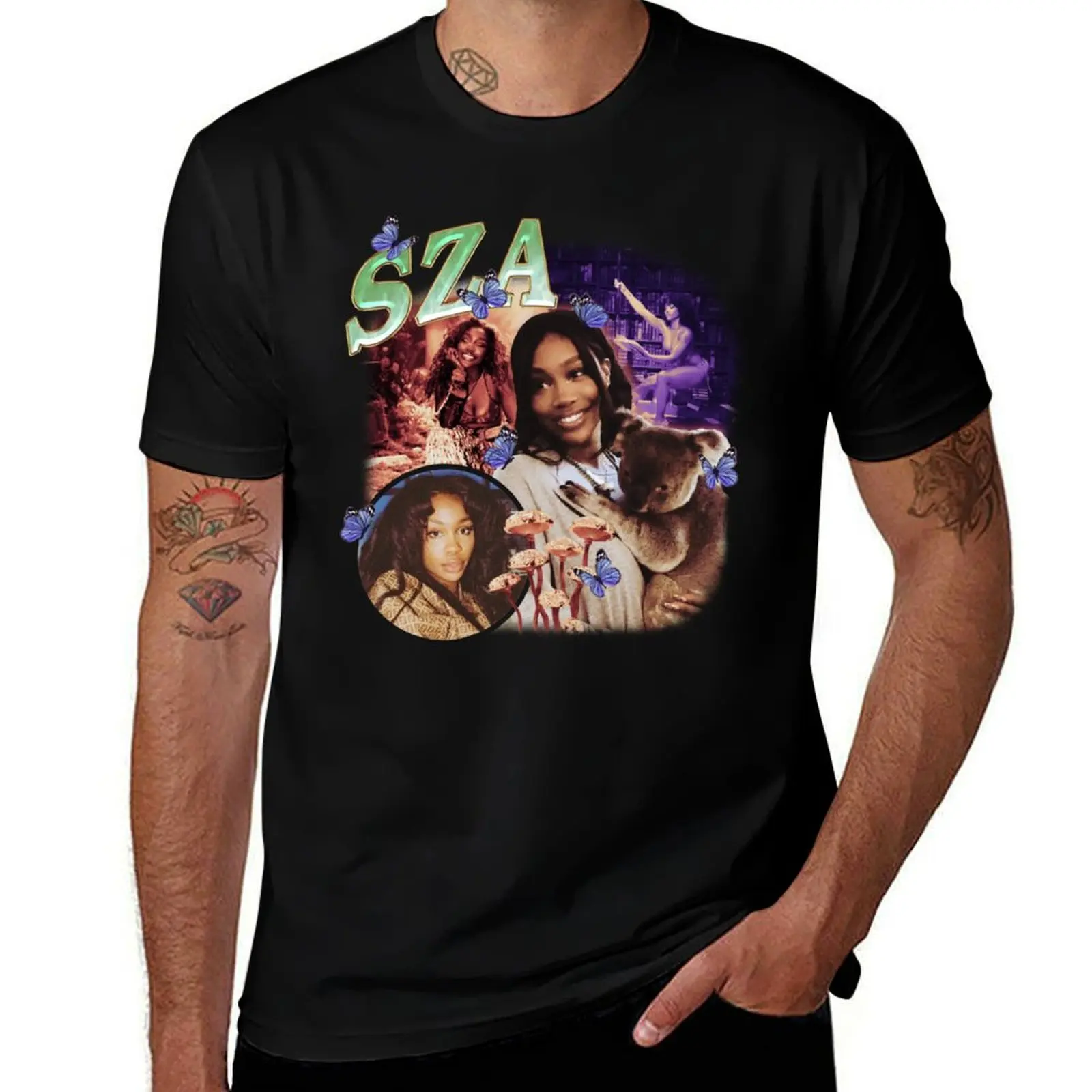 

SZA 90s retro style T-Shirt man t shirt cotton funny t shirts dark humor