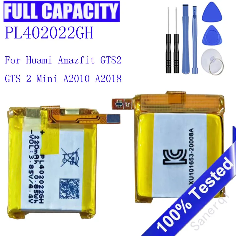 

Аккумулятор PL402022GH для умных часов Huami Amazfit GTS2 GTS 2 Mini A2010 A2018, батарея большой емкости + инструменты