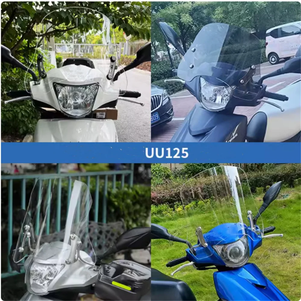 Windshield For Suzuki UU125 UU 125 125UU UU-125  Youyou 125 Motorcycle Windshield Elevated Windshield Accessories