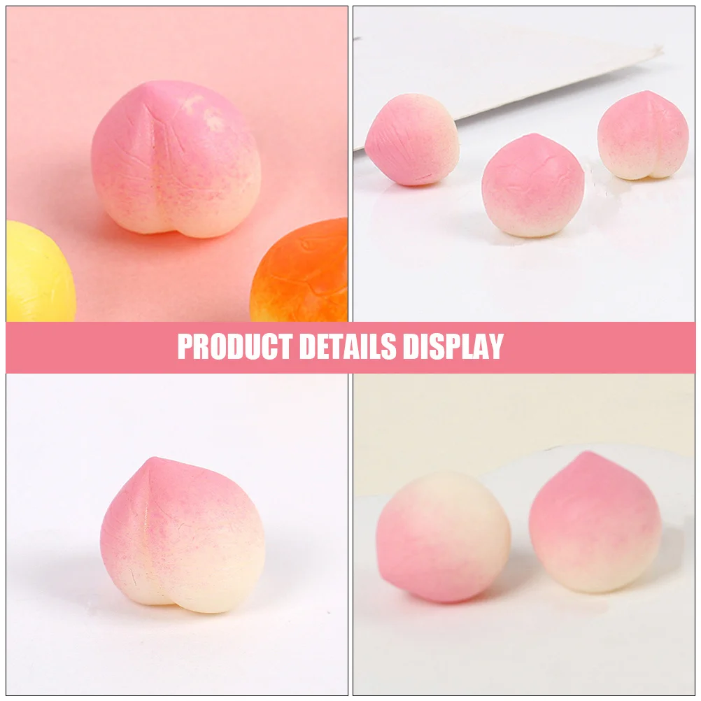 

25Pcs Mini Peach Squeeze Stress Relief Creative Elastic Decompression Fruits Pressure Reliever Relaxing Party Favor Office