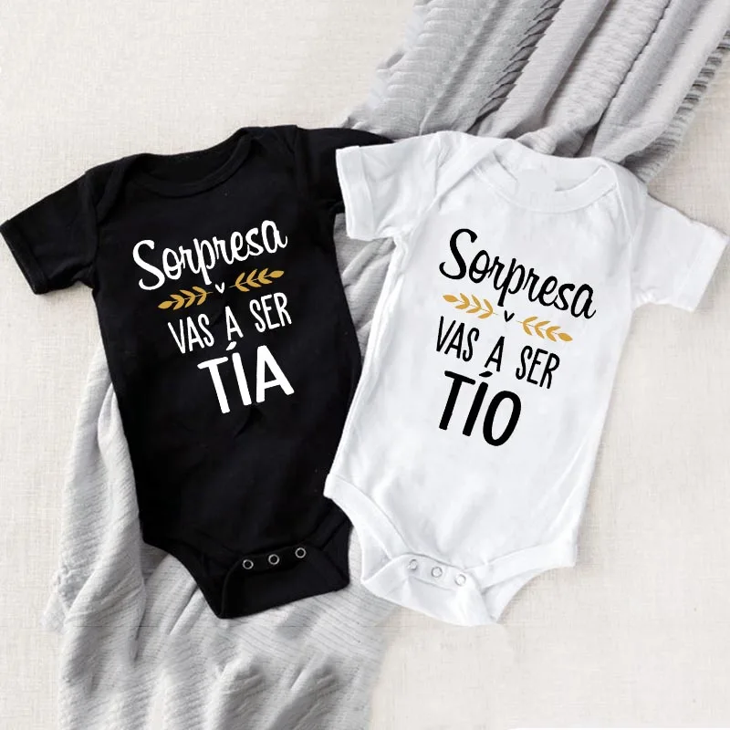 Surprise You're Going To Be An Aunt / Uncle Baby Bodysuits Pregnancy Announcement Baby Shower Gifts Infant Romper