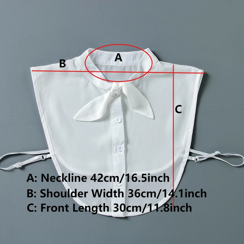 الكورية الوقوف Bowknots كاذبة طوق المرأة بلون فو كول نصف قميص بلوزة الياقات وهمية سترة قميص الياقات للانفصال #6