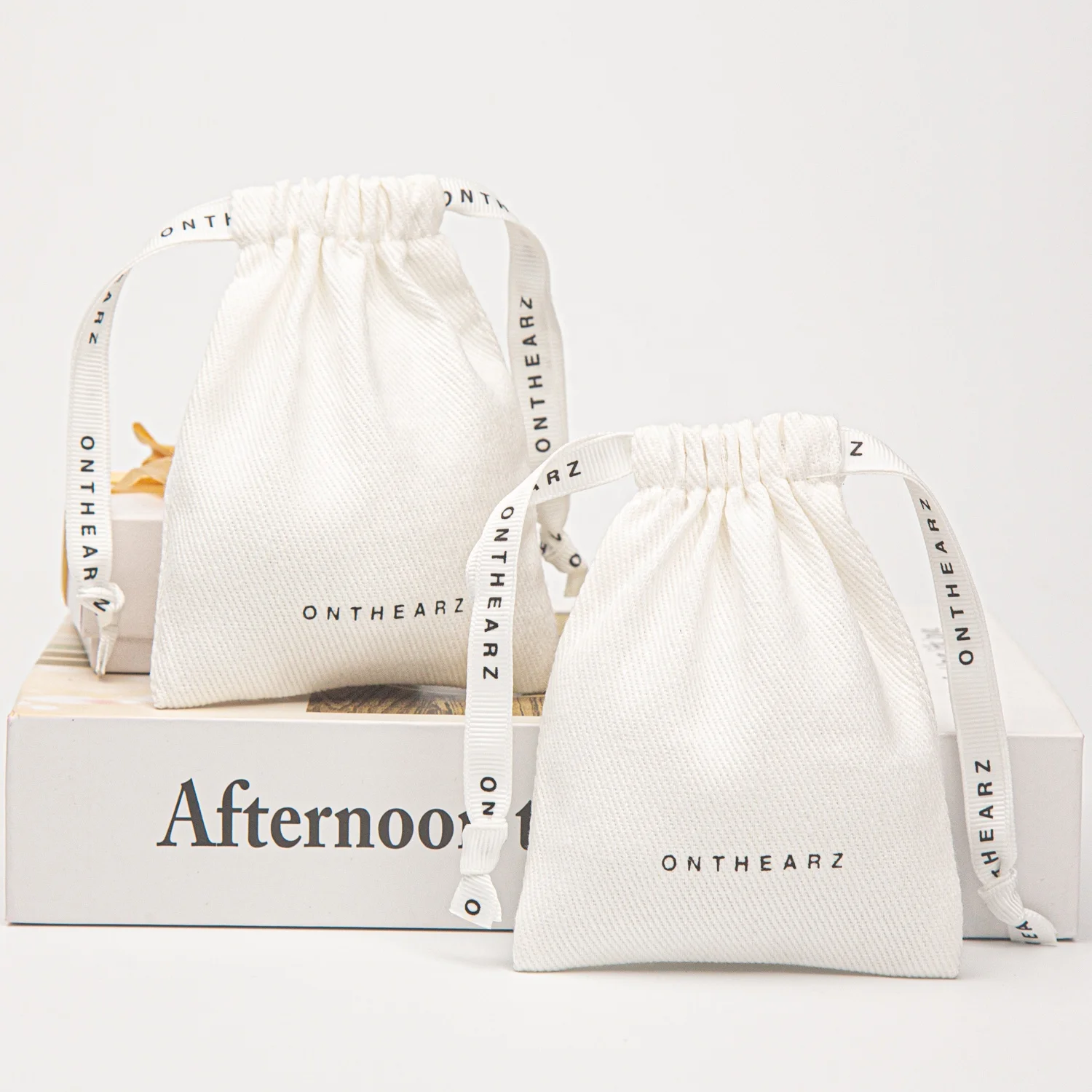 Soft Cotton Twill Jewelry Earrings Packaging 5x7cm(2\