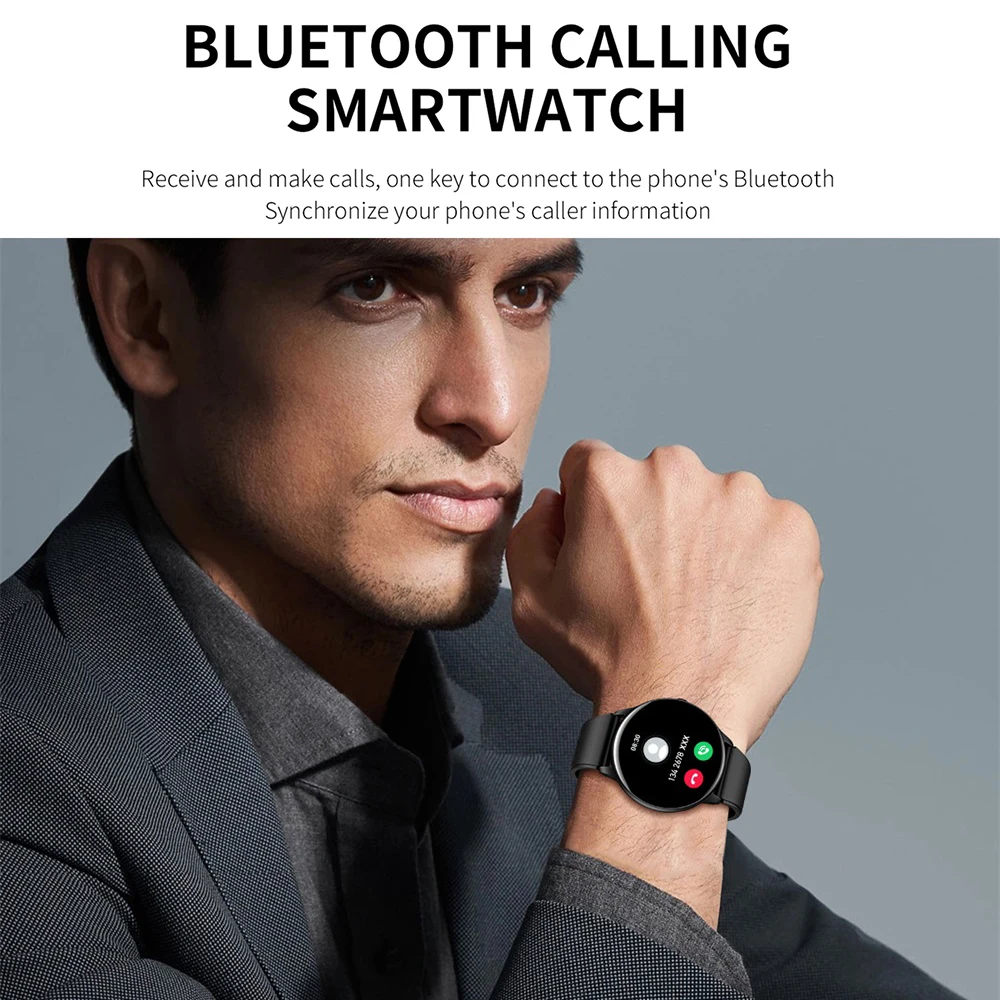 New Fashion 1.63" Sports Fitness Men Women Smart Watch Blue Tooth Call Heart Rate Blood Pressure Bracelet Waterproof Smartwatch