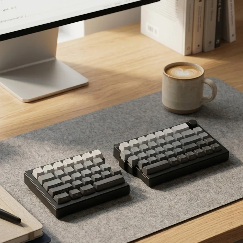 

ZuoHe ST68 Split Mechanical Keyboard Tri-Mode Wireless Hot Swap QMK/VIA Programmable Side Printing Ergonomic Gaming Accessories