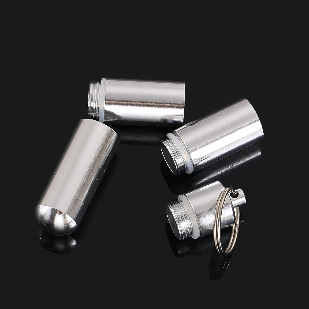 

Pill Storage Container Silicone Seal Airtight Waterproof Multi Compartment Design for Outdoor Camping Hiking Emergency First Aid