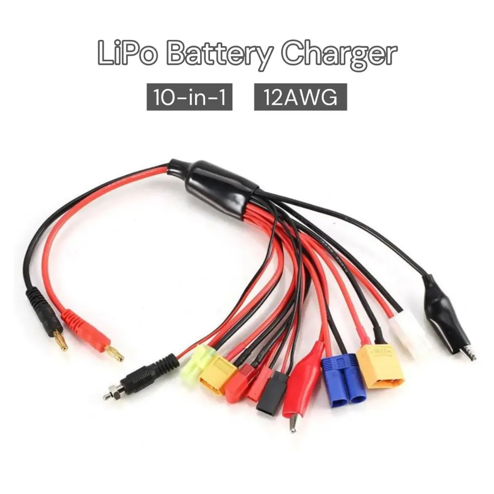 

Зарядное устройство LiPo 10 в 1, разъем XT60, 4,0 мм, многофункциональный преобразовательный кабель, 12AWG, радиоуправляемые аксессуары для зарядного устройства MAX B6