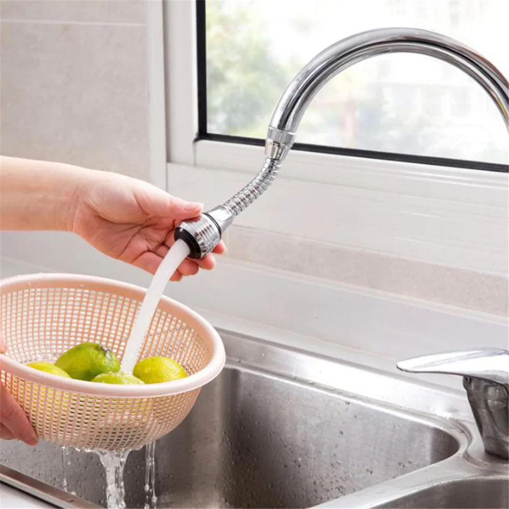 Grifo de cocina con boquilla de alta presión para ahorro de agua, adaptador de rociador para fregadero de baño, accesorios giratorios para ducha