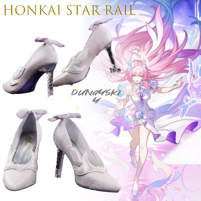 

Honkai Star Rail Cyrene SP Cosplay Shoes High Heels Anime Character Prop Footwear Halloween Party for Women Girls Free Wig Cap