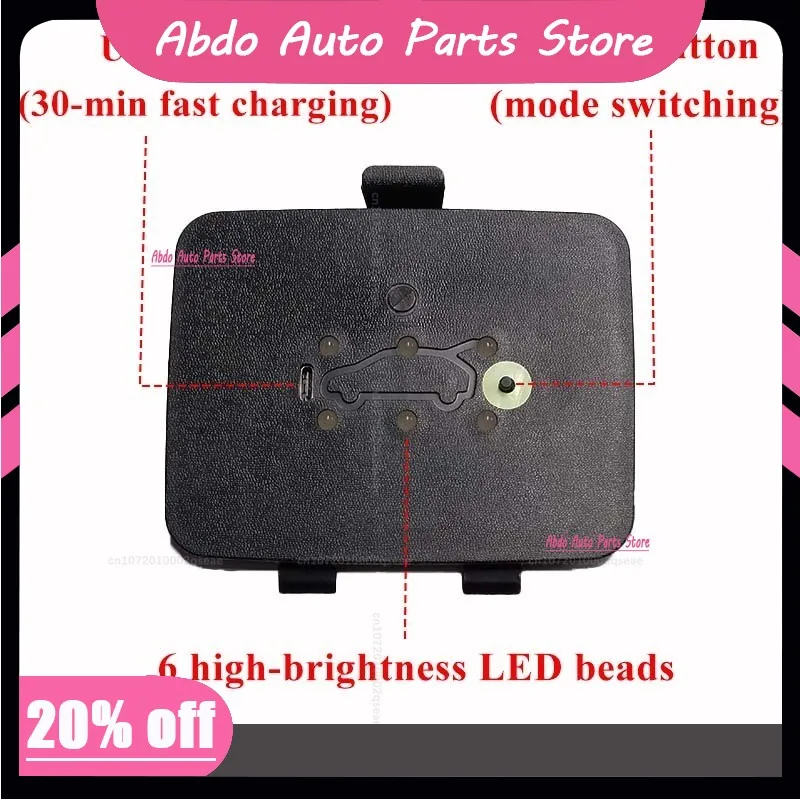 Abdo For BYD Seagull / Dolphin Mini / Dolphin Surf LED Trunk Tailgate Lighting Ultra-Bright Upgrade Light Car Accessories Interi