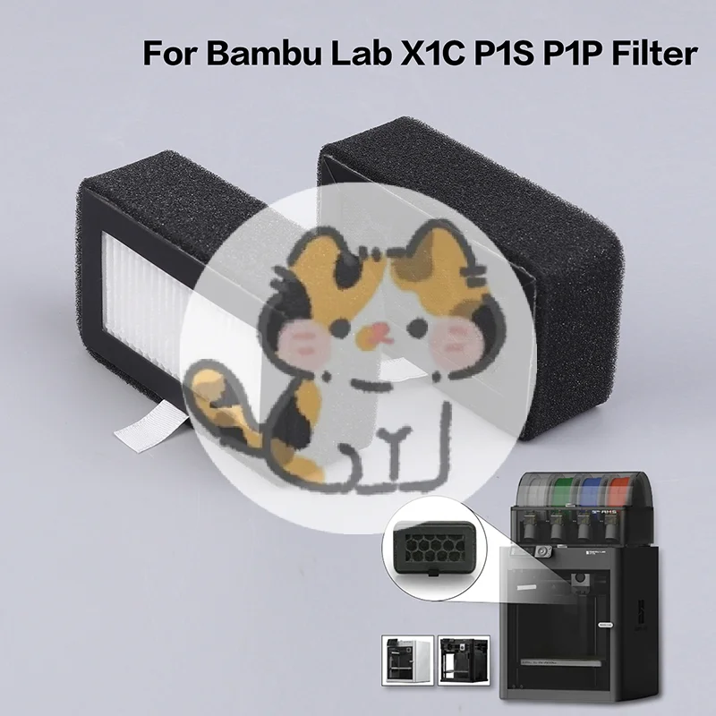 

Новый комплект из 1/2/3 шт. улучшенных фильтров для Bambu Lab X1C P1S P1P: HEPA 13 + комбинированный фильтр с активированным углем, ультраэффективная замена.