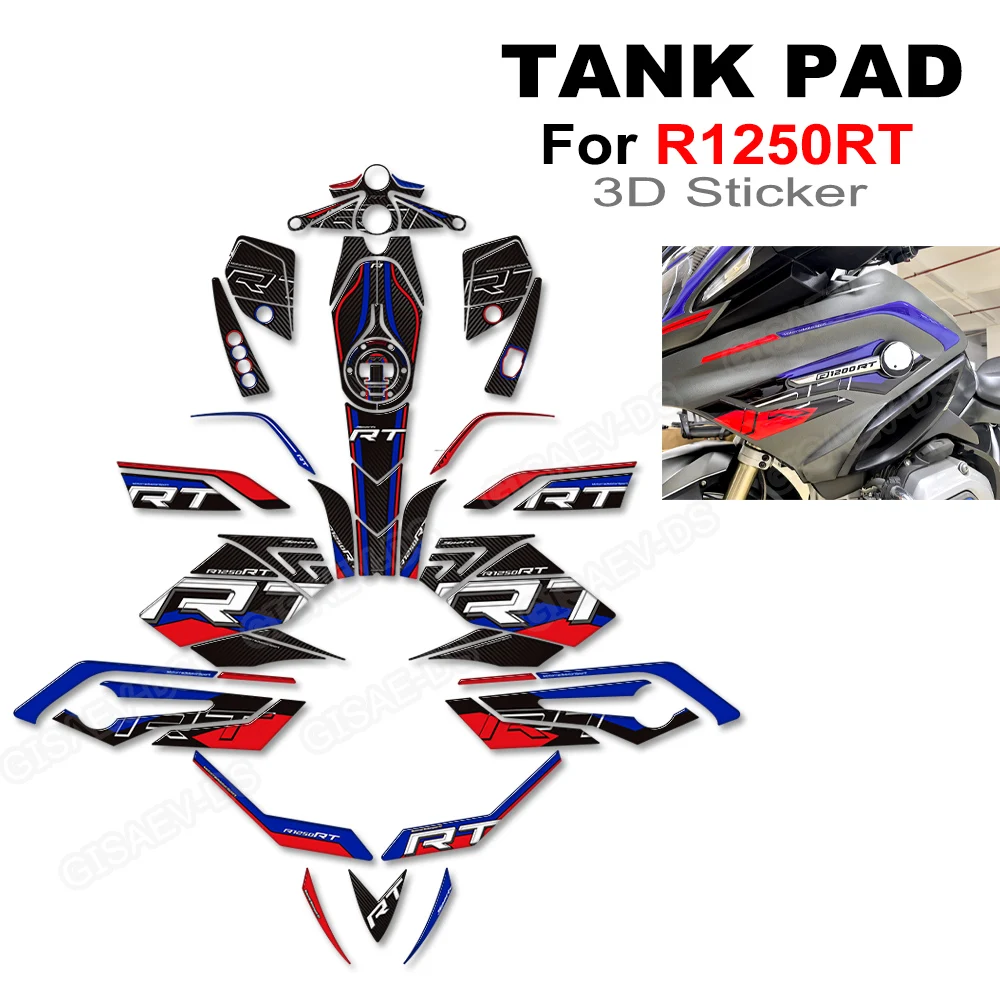 

Motorcycle Tank Pad R1250RT Sticker Decal Kit Case For BMW R1250RT R 1250 RT r1250rt Protector Fairing Fender 2021 - 2024 2025