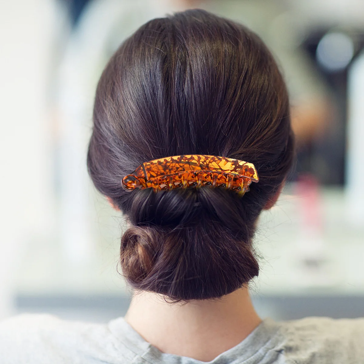 

6pcs Banana Clips Hair Set Plastic Fishtail Banana Clamps For Women Girls Black Dark Coffee Durable Hair Grip Perfect For Yoga