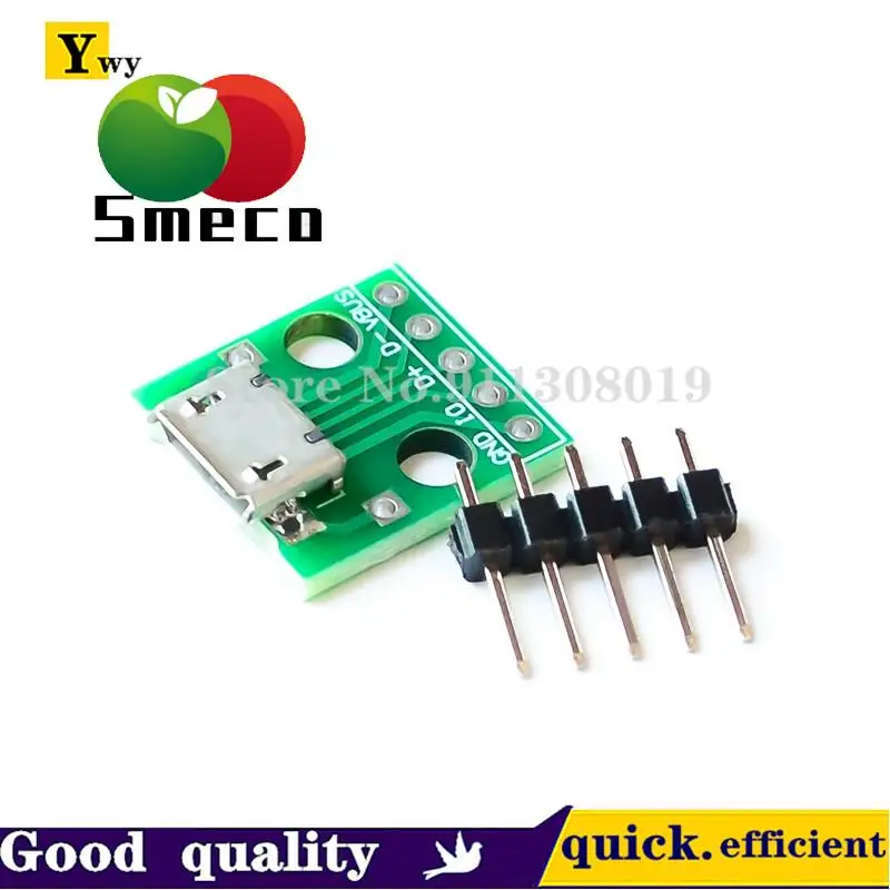 5pcs Micro USB interface socket Power transfer interface Breadboard 5V power module Development board