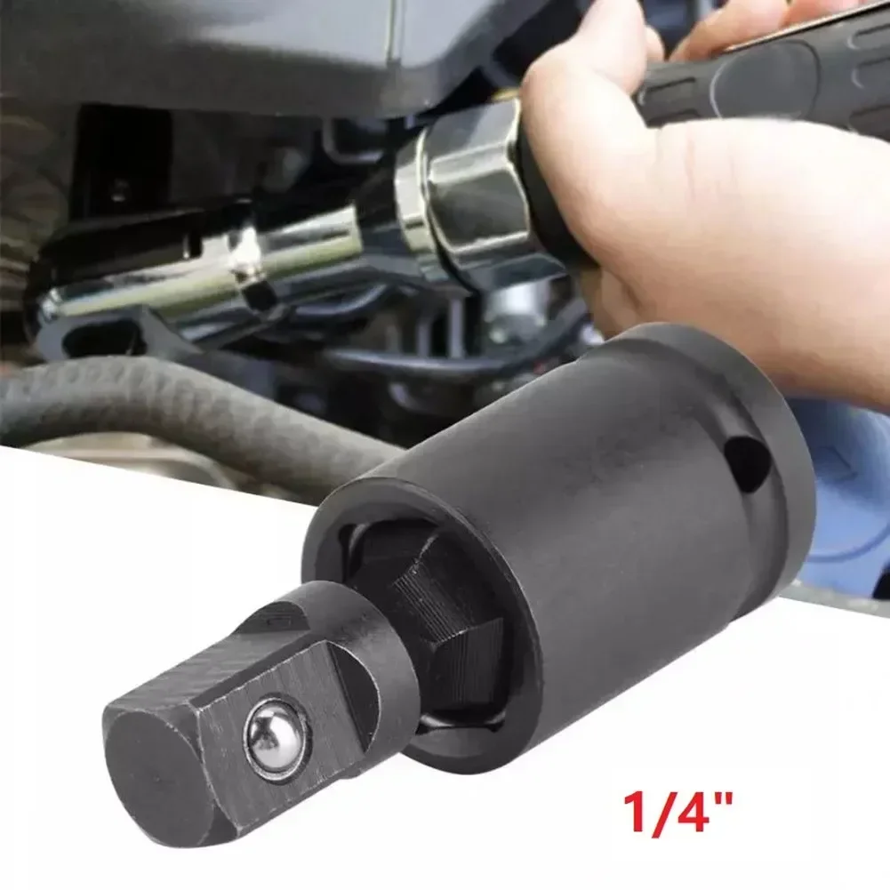 

1/4" Universal Pneumatic Swivel Joint Air Wobble Socket Adapter Hand Tool Ratchet Electric Wrench Hand Tool