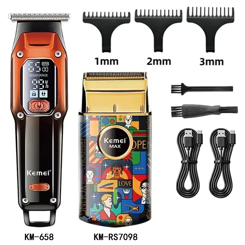 Men's Hair Clipper KM-2296 KM-658 KM-RS7098 Electric Hair Trimmer Machine Professional Hair Cutting Machine Beard Trimmer