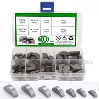 100 Uds. Llaves Woodruff de 3-6mm, llaves de media luna, llave semicircular, juego de chavetero, llave de manivela de eje para cigüeñal mecánico