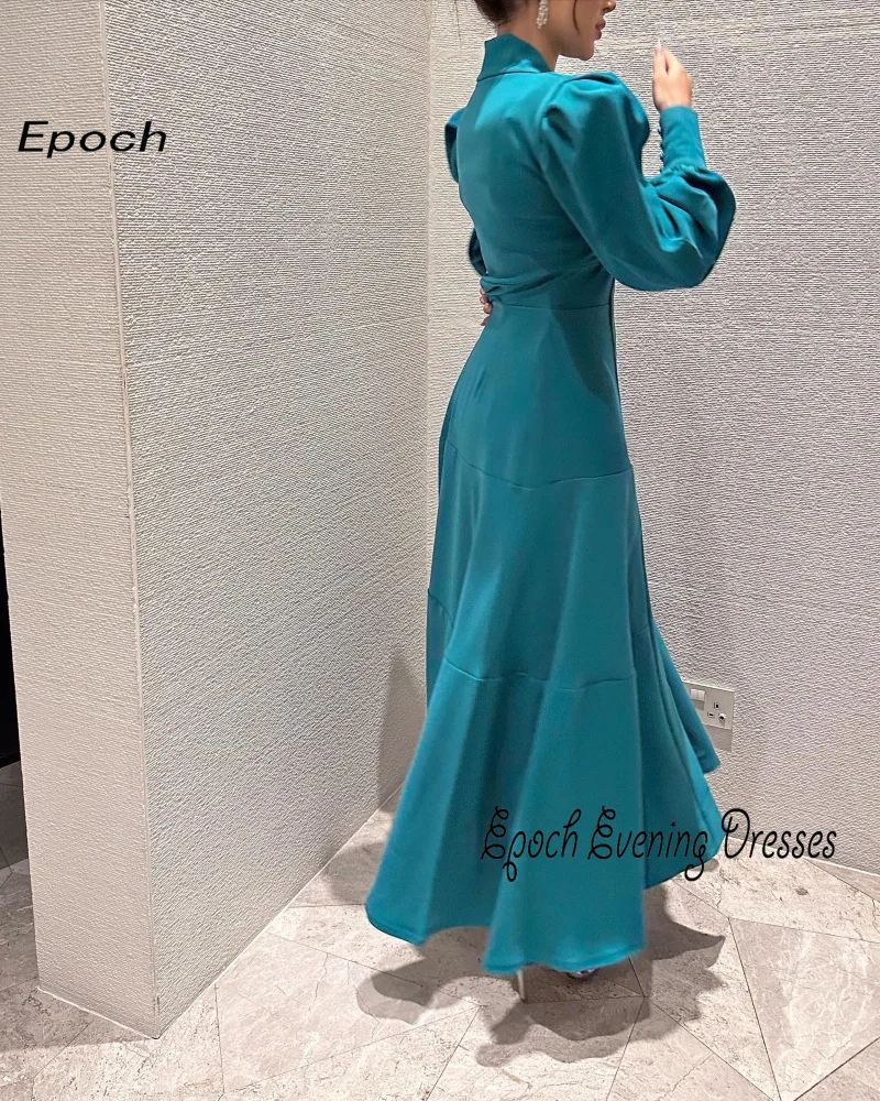 Epoch gaun malam acara Formal panjang فساتين Gown gaun Prom susu belahan tinggi kancing elegan untuk wanita seksi