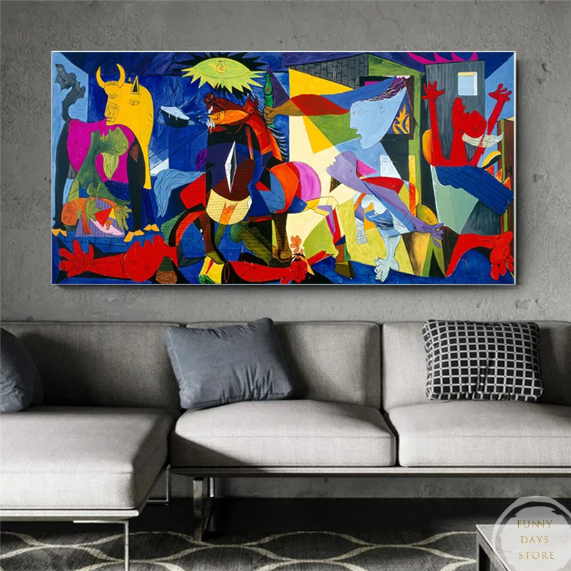 Famous Guernica By Picasso Canvas Paintings Reproductions Canvas Wall Art Posters And Prints Picasso Pictures Home Wall Decor
