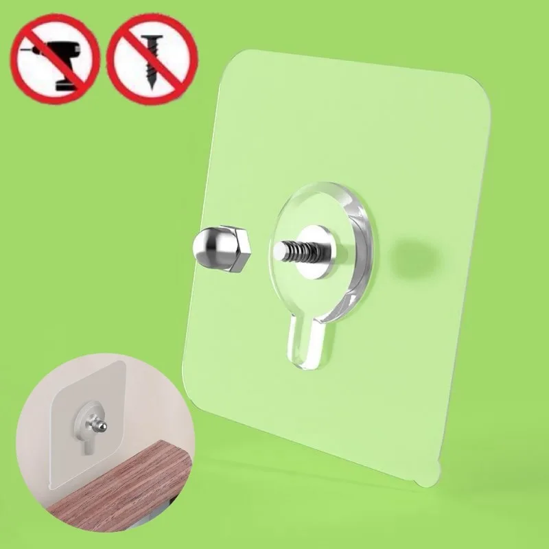 2-20 PVC stark klebende Nägel Haken Poster nahtlose Wandhaken wasserdicht langlebig transparent Küche Badezimmer Schraubhaken Aufhänger