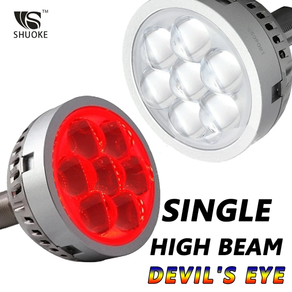 

SHUOKE 3 inch ZSD Single High Beam LED Projector 21W 12V LED Fog Lamp Car Moto DRL Auxiliary Lighting Bulb Demond Devil's Eye