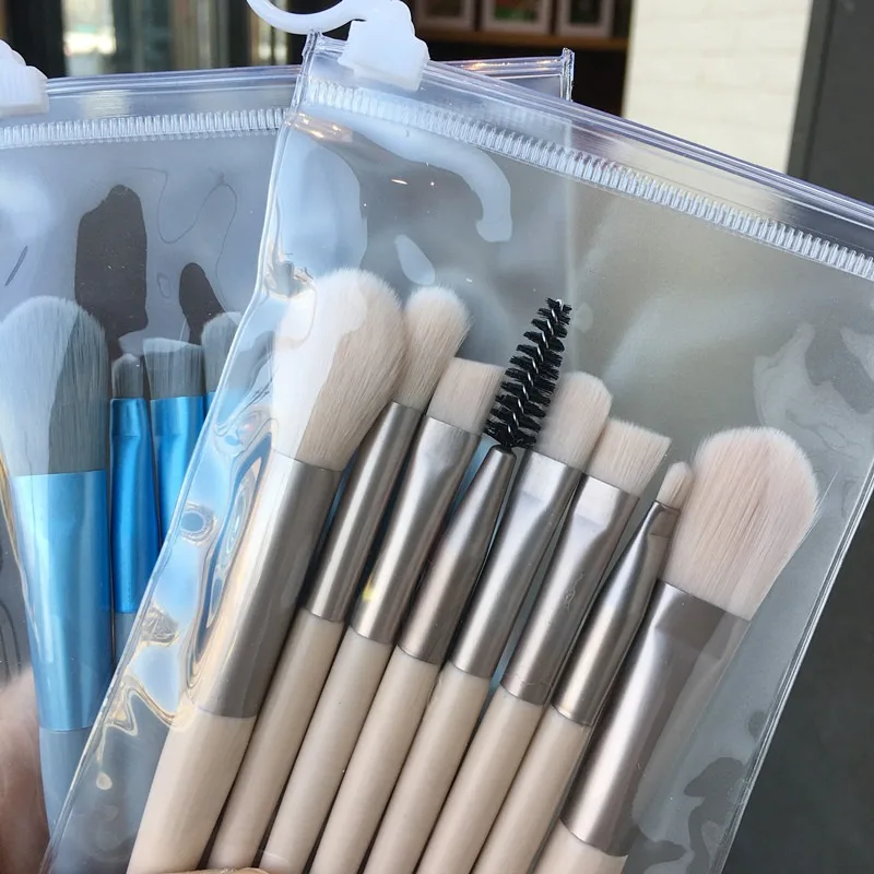 8 pièces Mini pinceaux de maquillage ensembles voyage Portable doux cheveux ombre à paupières fond de teint maquillage poudre fard à joues pinceaux ensembles brosse outils de beauté
