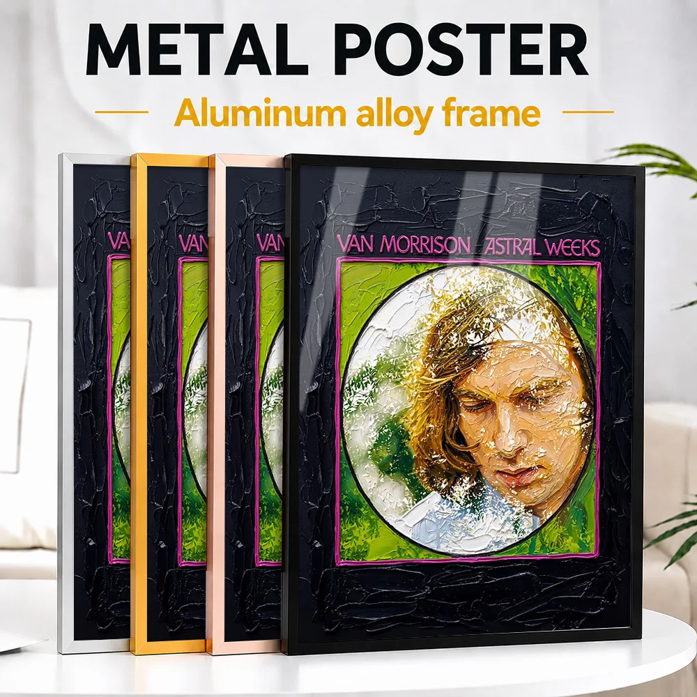 Van Morrison Astral Weeks Album Cover Framed Metal Poster Personalized Songwriter Legacy Wall Art Ideal For Room Or Fan Gift
