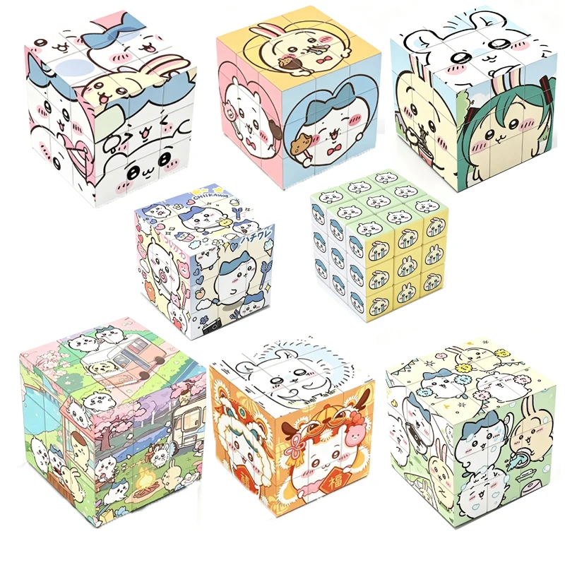 Cartoon Rubik's Cube Children Chiikawa Rubik's Cube Cute Third Level Puzzle Student Smooth Puzzle  Good Looks Hachiware Usagi