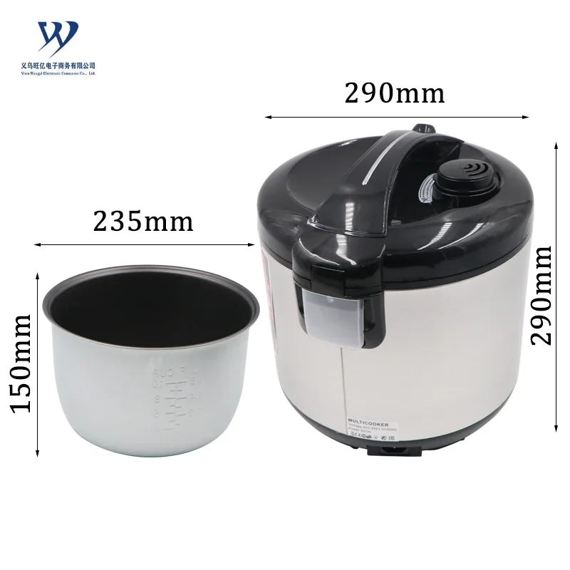 Multipurpose Programmable Digital ywwy Multi Cooker 6L Food Steamer Rice Cooker with Non-Stick Bowl