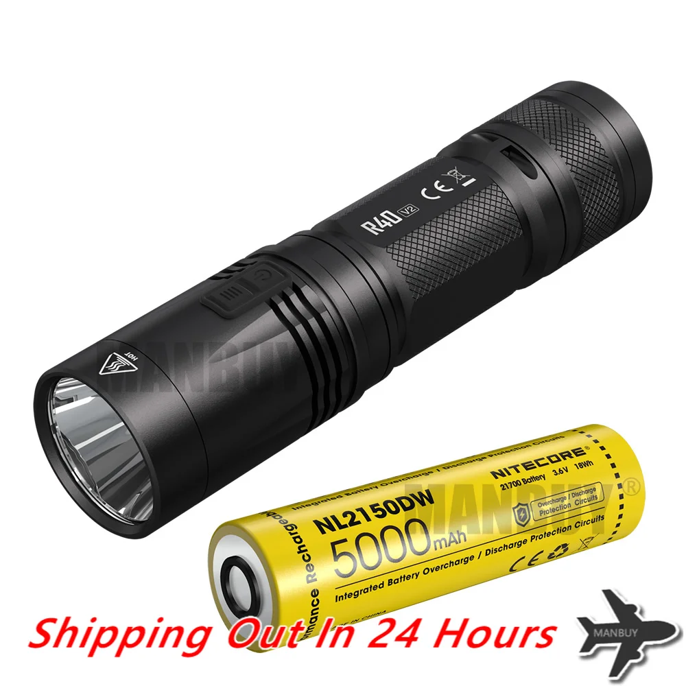 

SALE NITECORE R40V2 FlashLight 1200 LMs CREE XP-L2 V6 LED Rechargeable Battery Gear Outdoor Search Hand Lamp Authentic