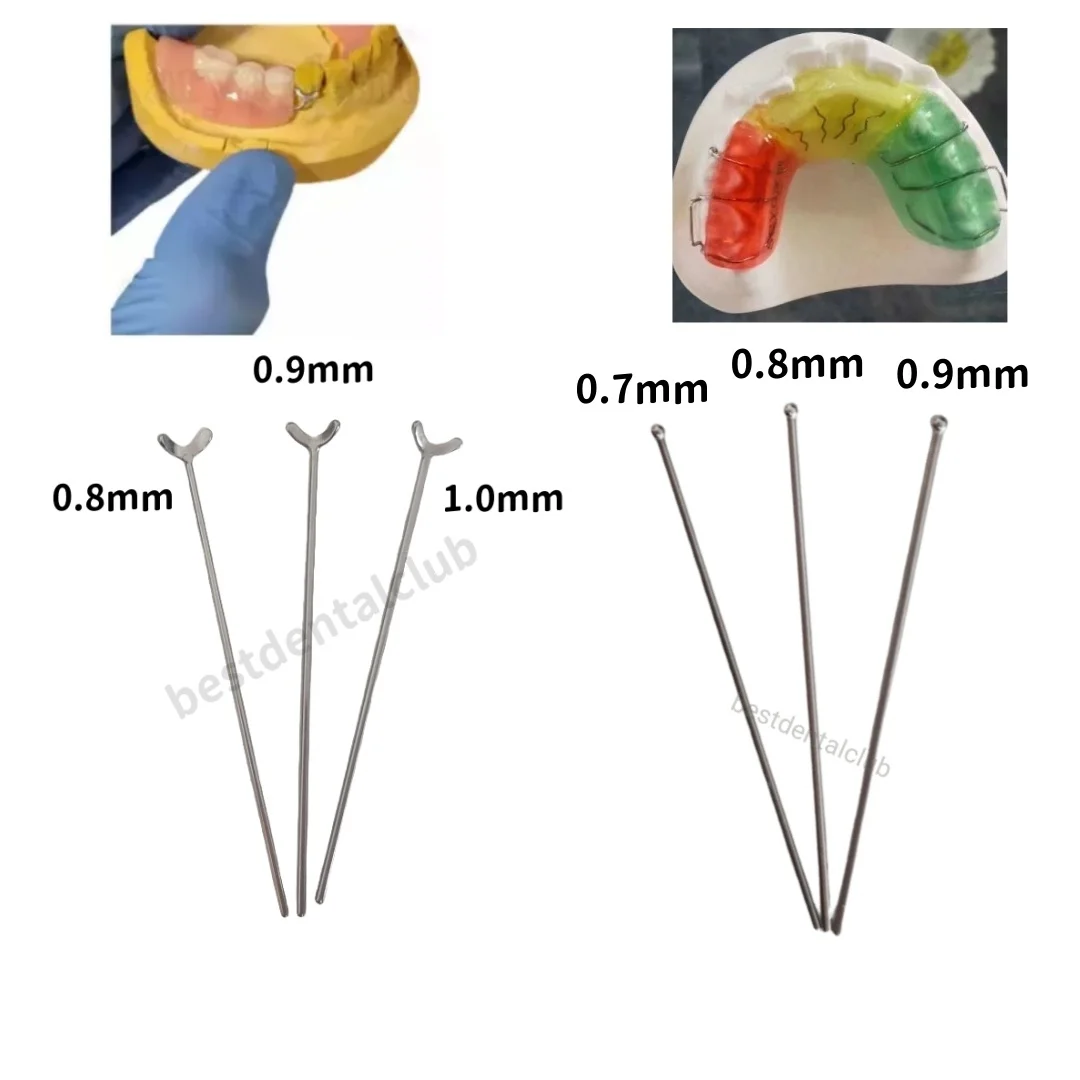 10 Uds retenedor de bola Dental ortodóntico cierre J barras oblicuas tipo Y estilo Scheu