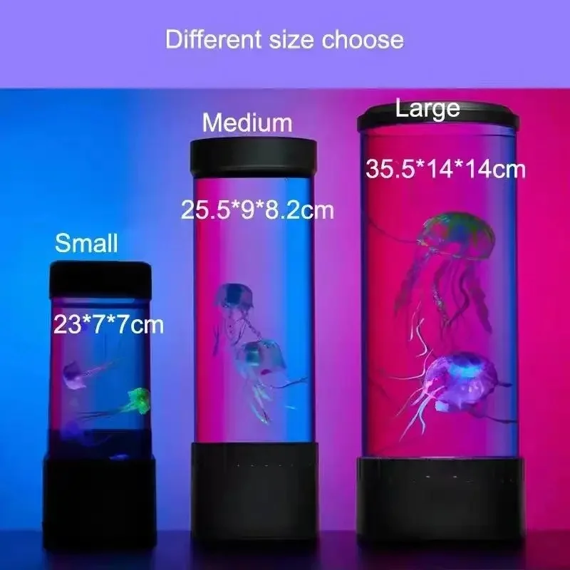 custom.NewStar Modern Jellyfish Lamp 17 Color Changing Aquarium Night Light Mood Lighting