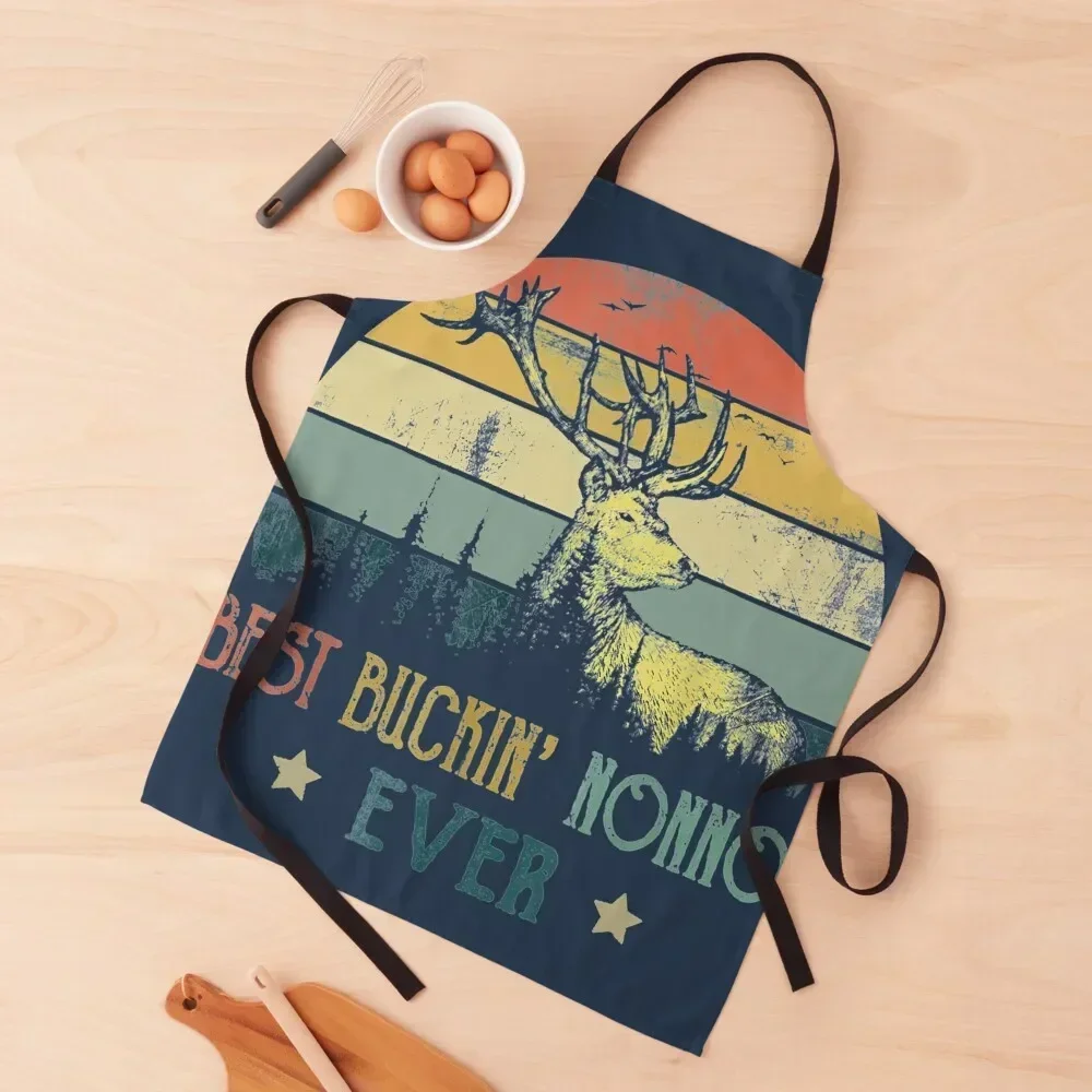 

Best Buckin' Nonno Ever Shirt Deer Hunting Bucking Father Apron Kitchen Man Children'S Smock for hairdressing Apron