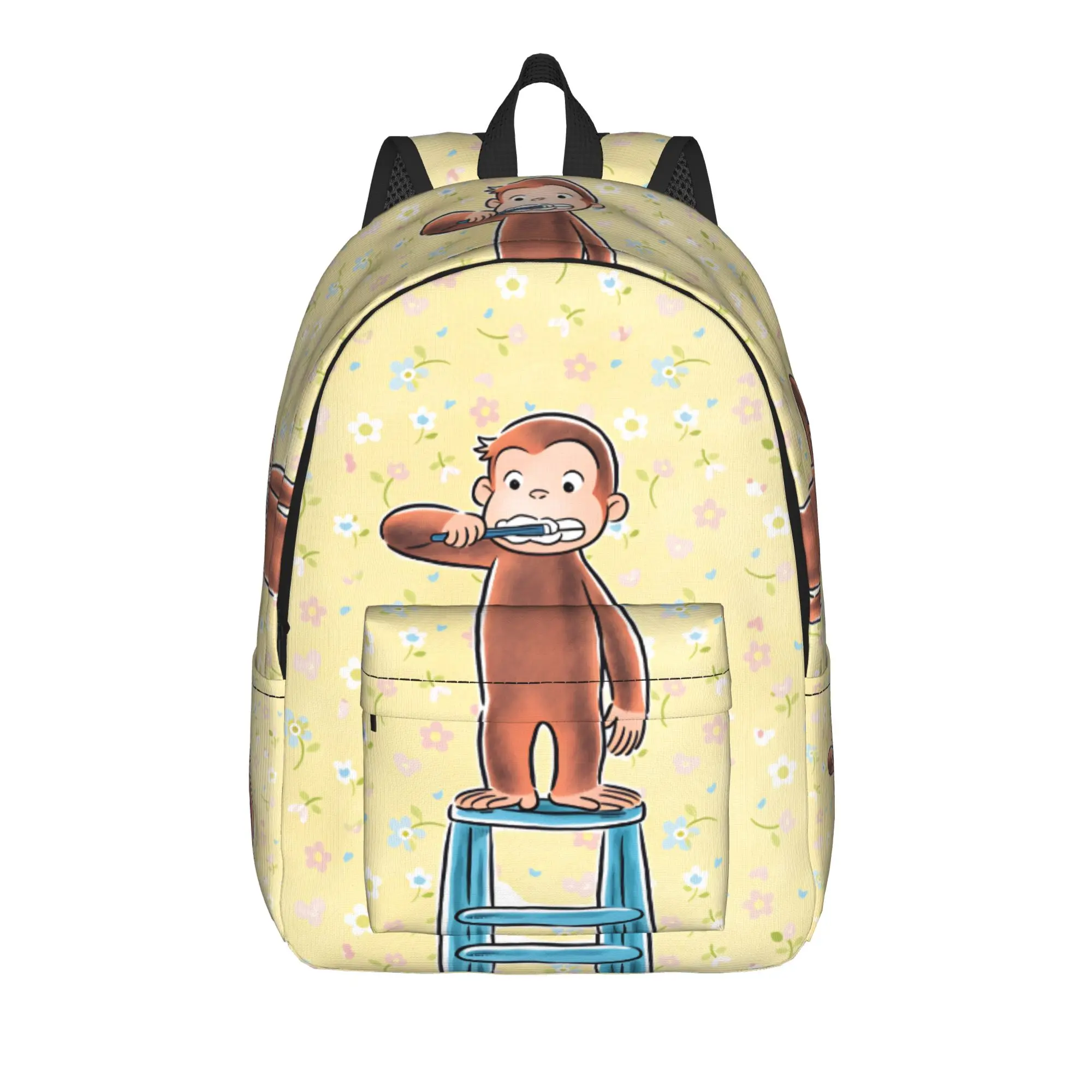 The Curious Monkey Backpack  Outdoor Backpacks Male Fun School Bags Design Large Rucksack