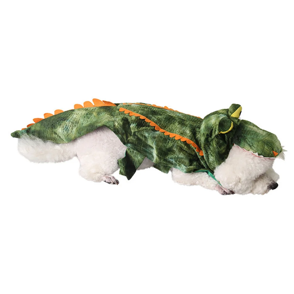 

Pet Clothes Dog Crocodile Jumpsuit Small Size Warm Comfortable Puppy Outfit for Christmas Halloween Birthdays Party
