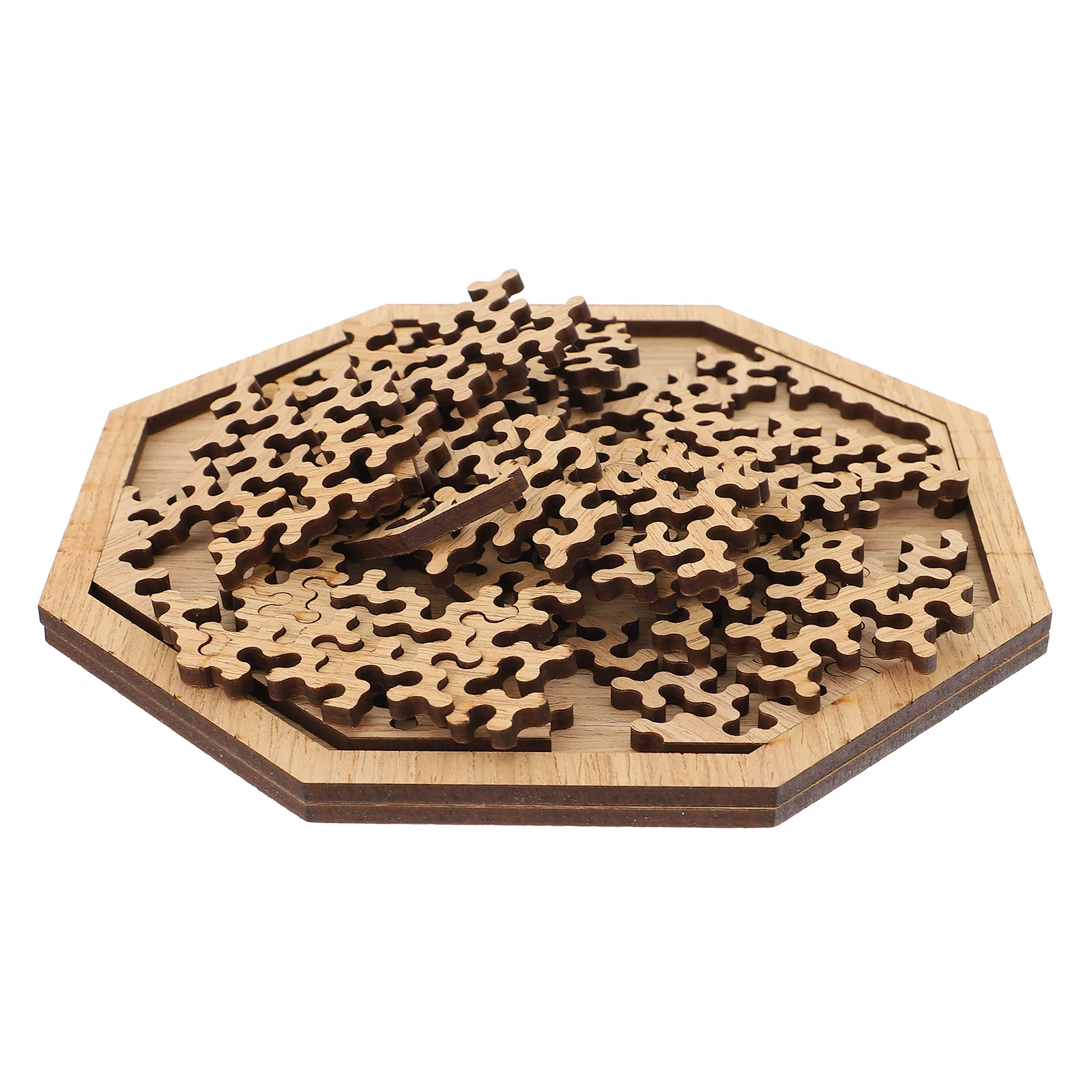 1 set houten puzzelspeelgoed, moeilijk puzzelspel voor volwassenen en kinderen, intellectuele hersenkraker, kerstverjaardagscadeau, houten