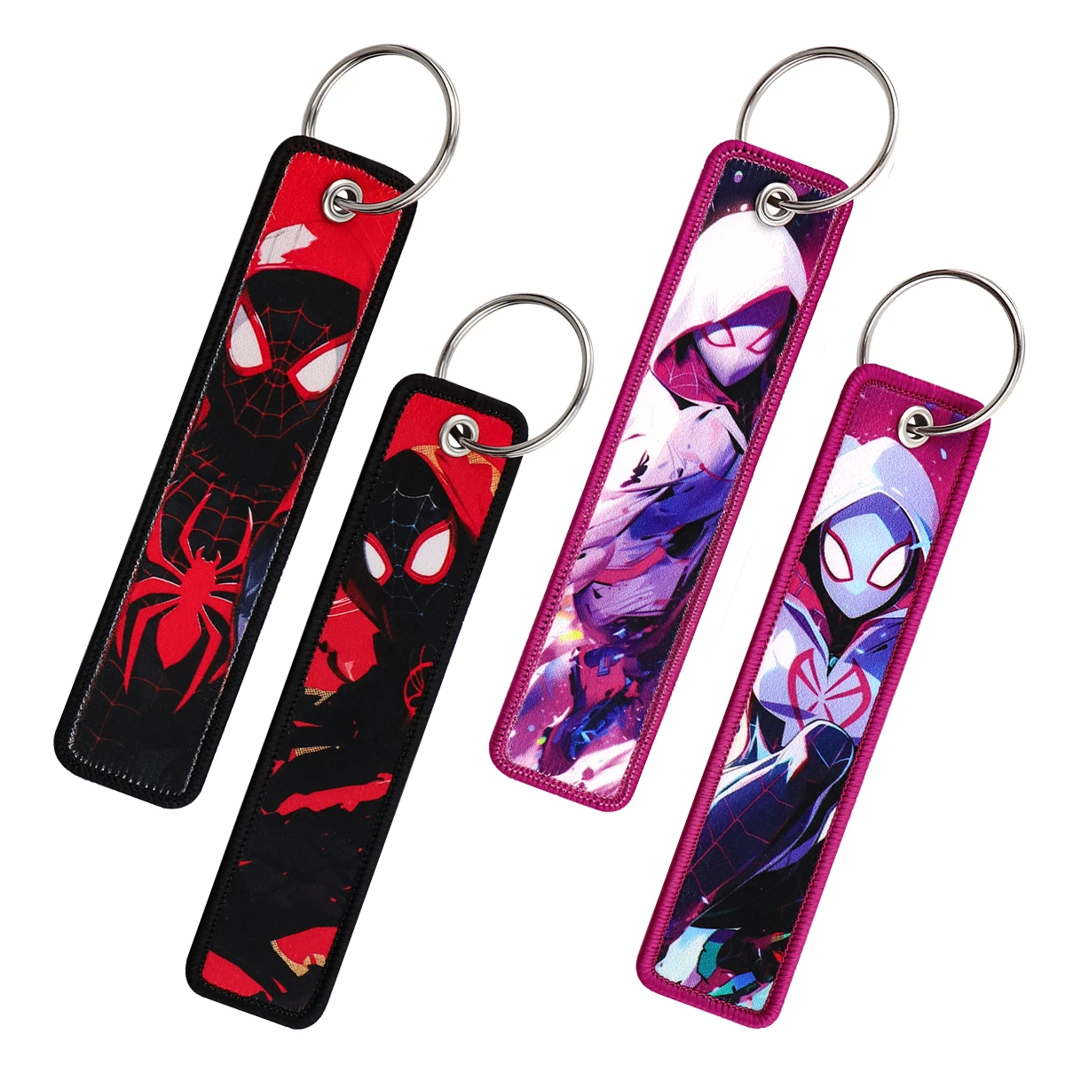 

Movie Hero Embroidery Key Fobs Cool Key Tags Keychains for Women Men Car Keyring Cosplay Accessories Backpack Chaveiro Toys Gift