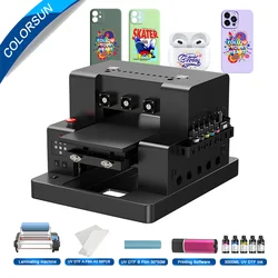 Colorsun A3 UV DTF プリンター Epson L805 impresora UV DTF 印刷機 A3 フラットベッド プリンター 電話ケース アクリル 木材 金属用