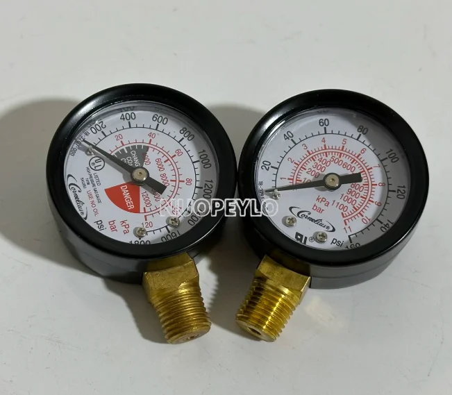 High-pressure gauge heads, CO2 steel cylinder pressure gauges, high-pressure gauges, capacity gauges, low-pressure gauge heads