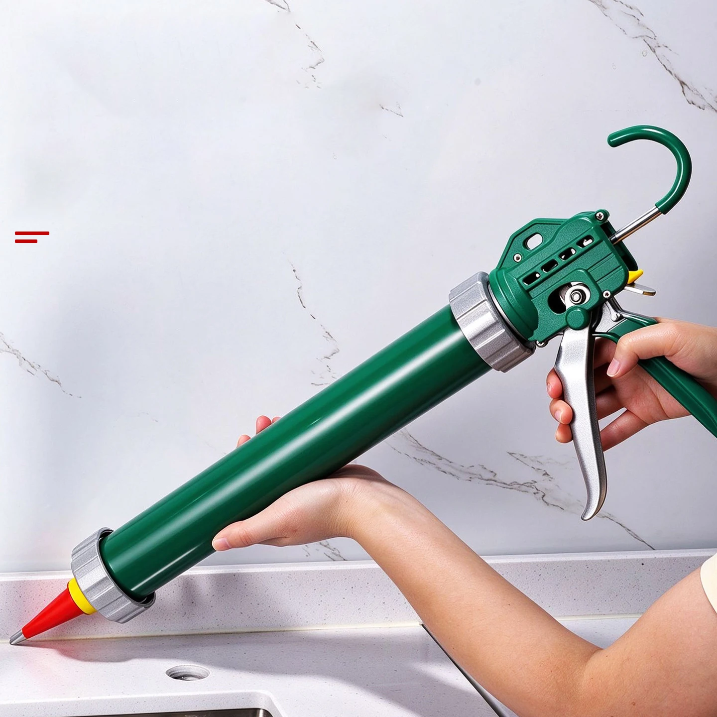 Manual Caulking Gun 32 Axis Rotary Automatic Glue Breaking Labor Saving Aluminum Alloy for Silicone Sealant Construction Tool